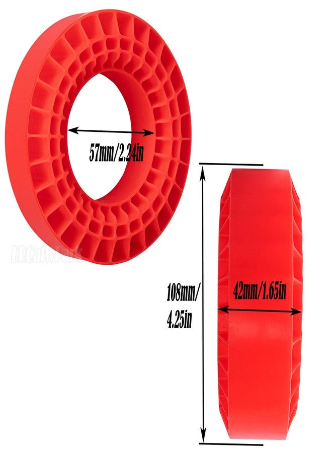 BRCatWPark RC 1.9In Wheel Tires Waterproof Silicone Tire for 1/10 RC Crawler Car Axial SCX10 Capra RXB10 TF2 Redcat Gen7 Gen8 TRX4,Red - Image 3